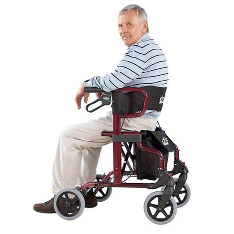 Rollator Diamond Deluxe Rot-Metallic